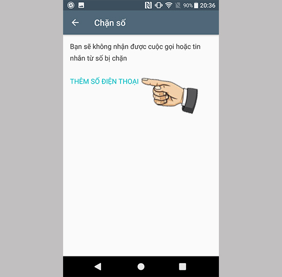 Thêm số để chặn